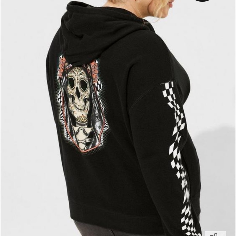 Torrid Muerta Skull Hoody, zip up 4x hoodie